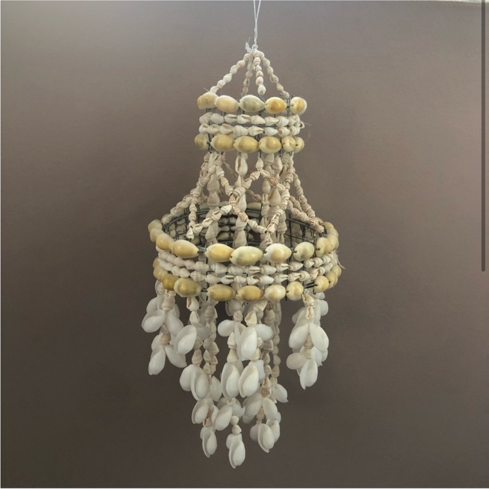 Handmade Mini Shell Chandelier From Bahamas